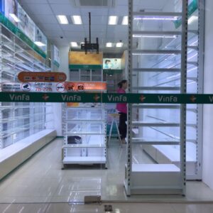 Kệ Siêu Thị đơn lưng lưới- Đợt Kính