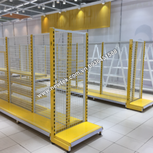 Kệ siêu thị lưng lưới đan ô STK-LU